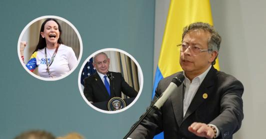 Petro envía carta a María Corina Machado. / Fotos: AFP y Presidencia.