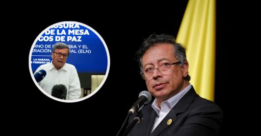 Presidente Petro sobre el eln y clan del golfo. / Foto: Presidencia y AFP.