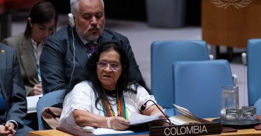 Embajadora de Colombia ante el Consejo de la ONU, Leonor Zalabata. / Foto: ONU.