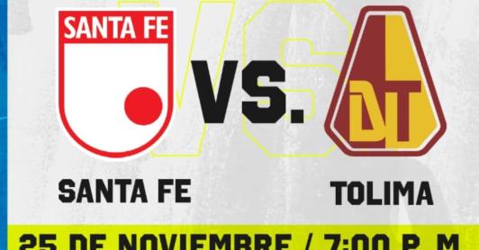 Santa Fe vs. Tolima. / Foto: RTVC.