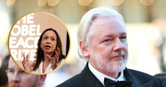 Julian Assange denuncia premio Nobel María Corina Machado