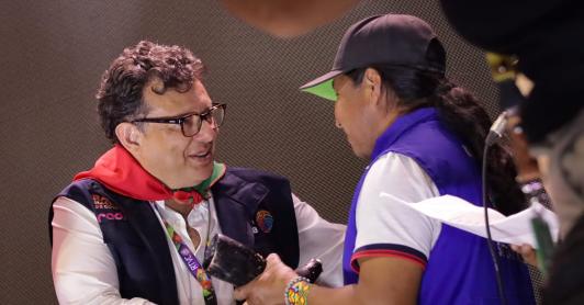 Pueblo Nasa reconoce al gerente de RTVC en histórica cumbre que reúne 206 territorios indígenas en Cauca