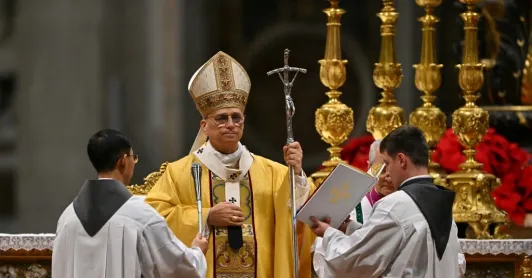 Papa León XIV celebró su primera misa de Navidad.