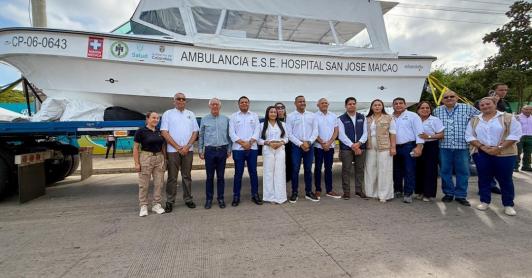 Ambulancia marítima en La Guajira. / Foto: X MinSalud.