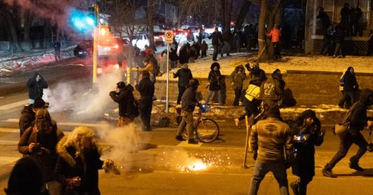 Manifestaciones en contra del ICE en Minneapolis. / Foto: AFP.