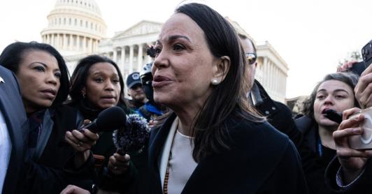 María Corina Machado se reunió con Trump en Washington.