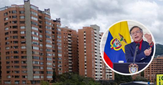 Petro sobre el aumento de arriendos. / Fotos: AFP y Presidencia.