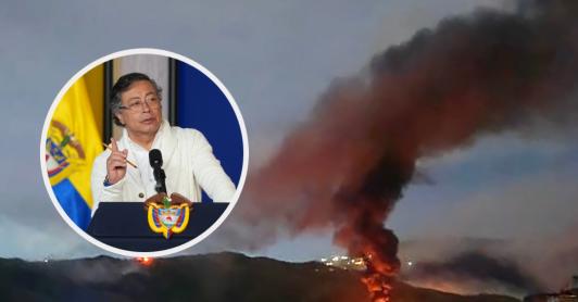 Petro sobre ataques a Venezuela. / Fotos: AFP y Presidencia.