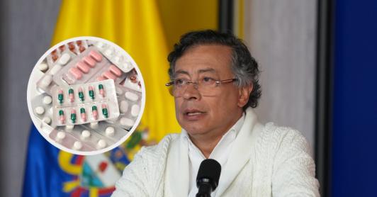 Petro sobre precios de medicamentos. / Fotos: Presidencia y Freepik.