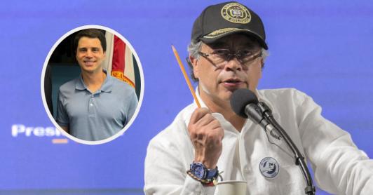 Petro le responde a Tomás Uribe. / Fotos: AFP y X. 