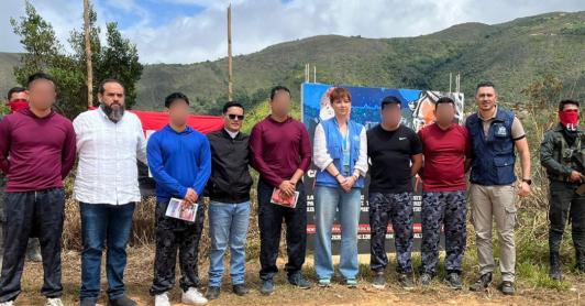 Policías liberados. / Foto: Defensoría del Pueblo.