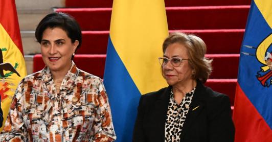 Cancilleres de Ecuador y Colombia. / Foto: AFP.