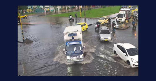 Granizada en Bogotá este jueves: Engativá, localidad más afectada.