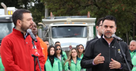 alcalde Carlos Fernando Galán y secretario general Miguel Silva Moyano