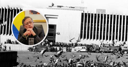 Petro pide desclasificar archivos del Palacio de Justicia. / Fotos: Centro Nacional de Memoria Histórica y Presidencia.