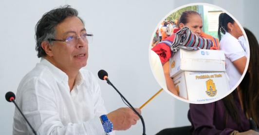 Presidente denuncia campaña política con ayudas humanitarias. / Fotos: Presidencia y UNGRD.