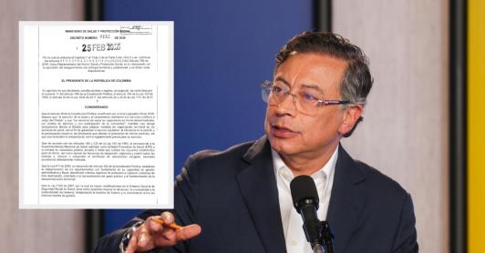 Presidente Petro sobre decreto 0182 de 2026. / Fotos: Presidencia y Redes.