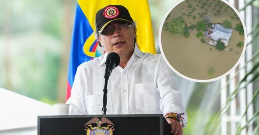 Petro sobre la desecación de ciénagas. / Fotos: Presidencia y UNGRD.