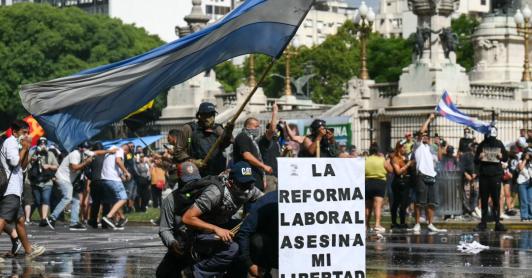 Protestas en Argentina. / Foto: AFP.