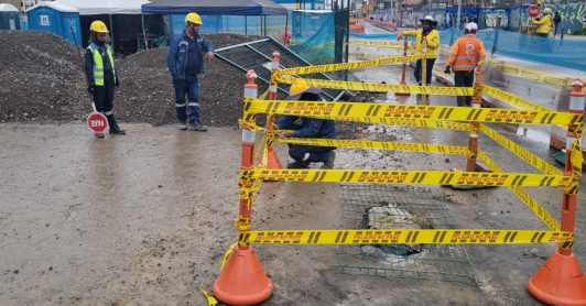 imagen del cerramiento por daño Deprimido Calle 72