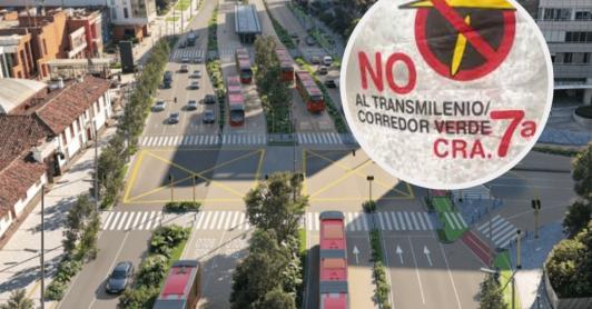 Protestas en el corredor verde. / Fotos: Alcaldía y Redes sociales.