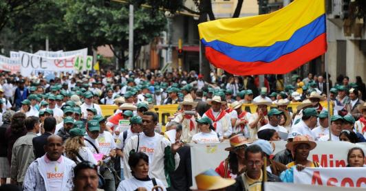 Paro nacional de Fecode. / Foto: AFP.