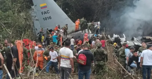 Aumenta a 68 el número de muertos por accidente del avión Hércules de la FAC en Putumayo
