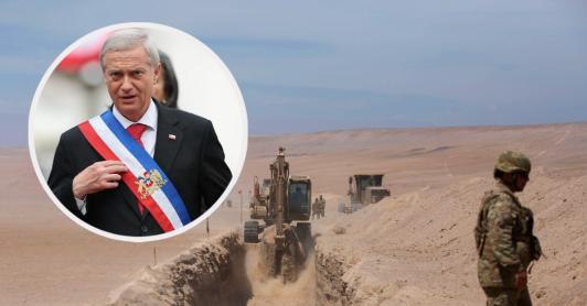 Kast en frontera de Chile y Perú. / Fotos: AFP.