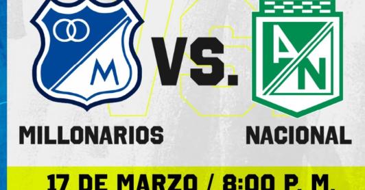 Millonarios vs. Nacional. / Foto: RTVC.