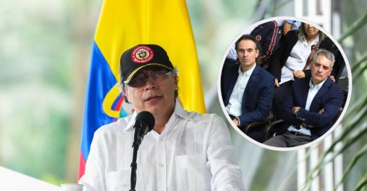 Petro sobre versión de presunto atentado contra gobernador de Antioquia y alcalde de Medellín. / Fotos: Presidencia y AFP.