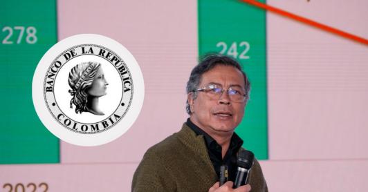Presidente Petro sobre reservas internacional en el Banrep. / Fotos: Presidencia y Banrep.