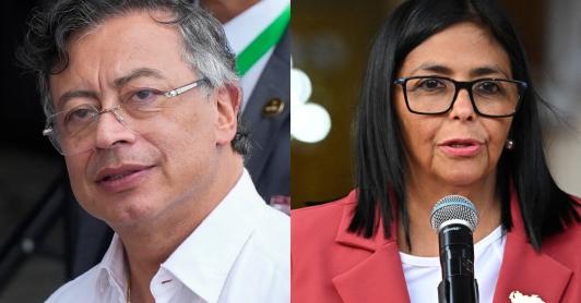 Expectativa por reunión entre Presidente Petro y Delcy Rodríguez. / Fotos: AFP.