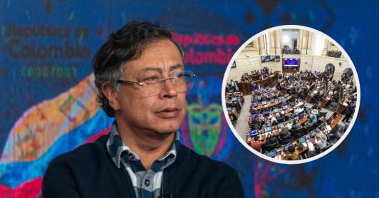 Petro sobre nuevo mapa político en el Senado. / Foto: Presidencia y AFP.