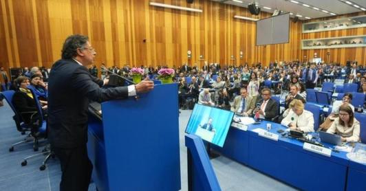 Presidente Petro en Viena. / Foto: X de Gustavo Petro.