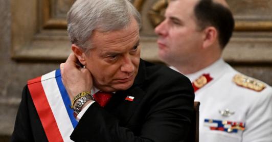 Protestas contra José Antonio Kast. / Foto: AFP.