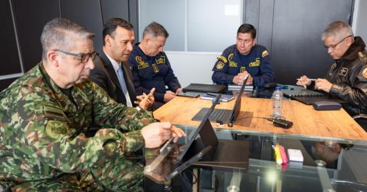 Reunión de defensa entre Colombia y Ecuador. / Foto: X MinDefensa.