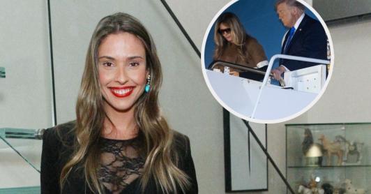 Amanda Ungaro con la familia Trump. / Fotos: AFP.