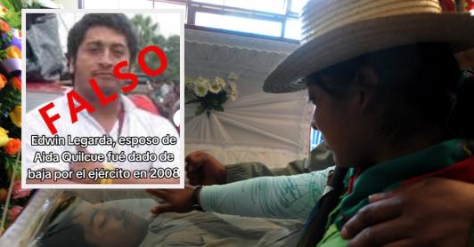 Edwin Legarda, esposo de Aida Quilcué. / Foto: AFP y Redes sociales.