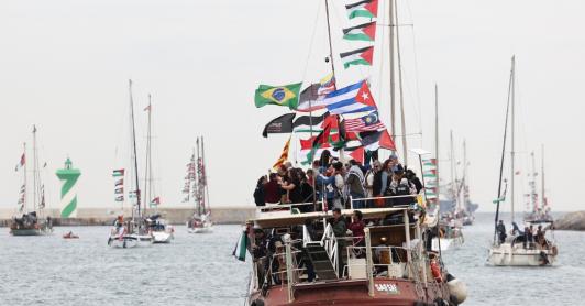 Flotilla rumbo a Gaza. / Foto: AFP.