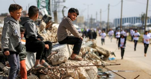 Actos genocidas en Gaza. / Foto: AFP.