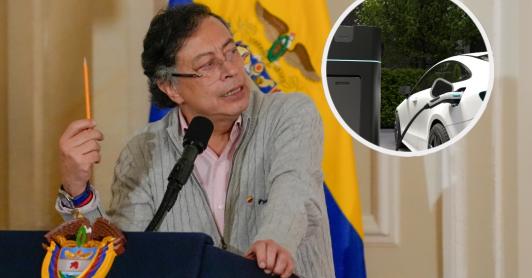 Carros eléctricos. / Foto: Presidencia y Freepik.