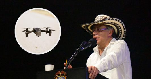Petro sobre uso de drones para reforestación de Amazonía. / Fotos: Presidencia y Freepik.
