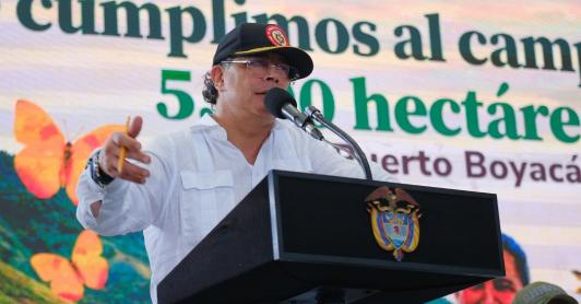 Presidente Petro en Puerto Boyacá. / Foto: Presidencia.