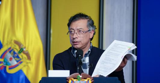 Presidente Gustavo Petro denuncia red internacional para desestabilizar su Gobierno
