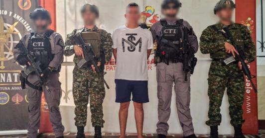 Captura de El Mono en atentado en Cajibío. / Foto: Ejército de Colombia.