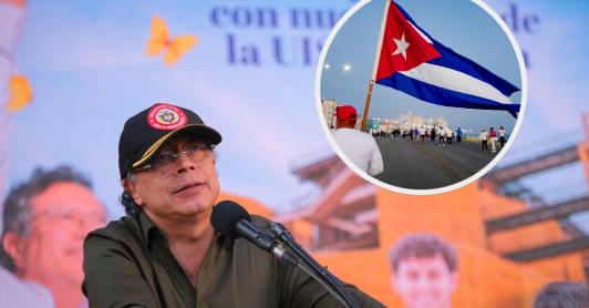 Petro sobre ayuda humanitaria a Cuba. / Fotos: Presidencia y AFP.