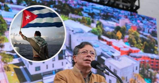 Petro sobre amenaza de invasión a Cuba. / Fotos: Presidencia y AFP.