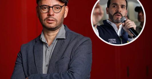 Gabriel Becerra cuestiona a Abelardo. / Fotos: Cámara de Representantes y AFP.