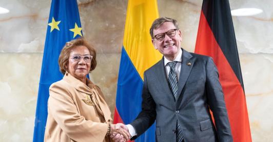 Cancilleres de Colombia y Alemania. / Foto: Cancillería.