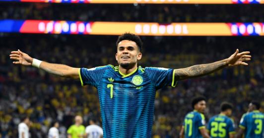 Luis Díaz en el Mundial. / Foto: AFP.